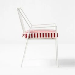 Pavilion Ivory Outdoor Dining Armchair With Striped Sunbrella ® Cushion Model 6470 Set Of 2 15 Pavilion Ivory Outdoor Dining Armchair With Striped Sunbrella ® Cushion Model 6470 Set Of 2 -Home Series Shop PvlnIvDngChrWStdChM6470SDSSS22