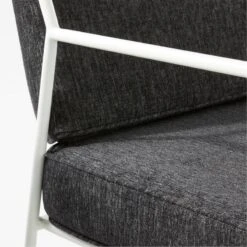 Pavilion Ivory Metal Outdoor Lounge Chair With Grey Cushion Model 6471 -Home Series Shop PvlnIvLngChrWGyChM6471AVSSS22