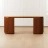 Reid Oval Brown Wood Storage Desk -Home Series Shop ReidDeskSHF20 1x1