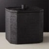 Rene Lacquered Linen Matte Black Ice Bucket -Home Series Shop ReneLcqrdLnnMttBlkIceBcktSHS21