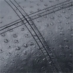 Rue Black Leather Throw Pillow With Down-Alternative Insert 18"x12" -Home Series Shop RueLthrBlkPillow18X12inAV2SSF21