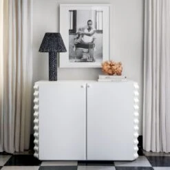 Scrunch Black And White Table Lamp -Home Series Shop RuffleSprayedScrunchTableSP20 1x1