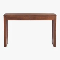 Runway 2-Drawer Acacia Wood Desk -Home Series Shop RunwayAcaciaDeskS18