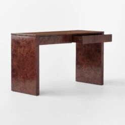 Runway 2-Drawer Burl Wood Desk -Home Series Shop RunwayBurlwoodDesk3QAVSSF21