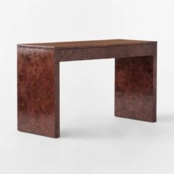 Runway 2-Drawer Burl Wood Desk -Home Series Shop RunwayBurlwoodDesk3QSSF21