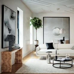 Scrunch Black And White Table Lamp -Home Series Shop RykerWhiteVelvetSofaMR21 V2