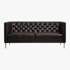 Savile Leather Tufted Apartment Sofa 10 Savile Leather Tufted Apartment Sofa -Home Series Shop SavileAptSofaLthrBlkF17