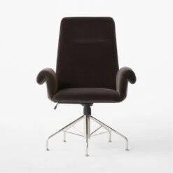 Saviti Black Velvet Office Chair -Home Series Shop SavitiBlkVlvtOfficeChairSOSSF23
