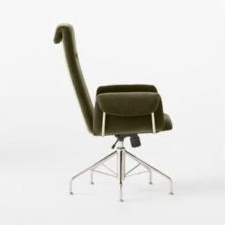 Saviti Olive Velvet Office Chair -Home Series Shop SavitiOliveVlvtOffcChairSDSSF22