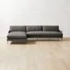 Scalino 2-Piece L-Shaped Grey Sectional Sofa With Left Arm Chaise -Home Series Shop ScalinoGryLAChsRALvSctSHF22
