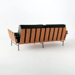 Seahaven Teak Outdoor Sofa With Coal Perennials® Cushions -Home Series Shop SeahavenCoalSofa3QBSSS22