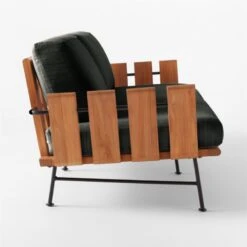 Seahaven Teak Outdoor Sofa With Coal Perennials® Cushions -Home Series Shop SeahavenCoalSofaSDSSS22