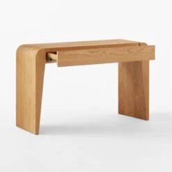 Selena Wood Vanity Table -Home Series Shop SelenaOakVanity3QAVSSS23