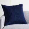 Sequence Navy Throw Pillow With Down-Alternative Insert 20"