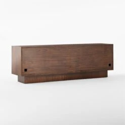 Shutter High-Gloss Walnut Wood Media Console -Home Series Shop ShutterMediaCredenza3QBSSS23