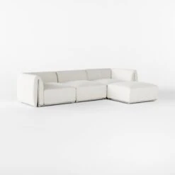 Sonya 4-Piece Outdoor Sectional With Neutral Sunbrella® Cushions -Home Series Shop Sonya4PcODSect3QSSS23