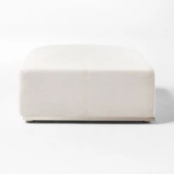 Sonya Outdoor Ottoman With Neutral Sunbrella® Cushions -Home Series Shop SonyaOttomanSDSSS23