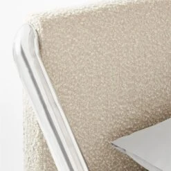 Sojourn Ogo Ivory Boucle Queen Bed -Home Series Shop SoujournOgoNatQBedAVSSF21