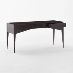 Spillo 2-Drawer Black Burl Wood Desk -Home Series Shop SpilloBurlWoodDesk3QAVSSF22