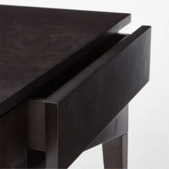 Spillo 2-Drawer Black Burl Wood Desk -Home Series Shop SpilloBurlWoodDeskAVSSF22