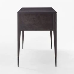 Spillo 2-Drawer Black Burl Wood Desk -Home Series Shop SpilloBurlWoodDeskSDSSF22