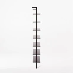 Stairway Wide Black Metal Wall Mount Bookshelf 96'' -Home Series Shop Stairway96inWdShelvesBlkSDSSF21