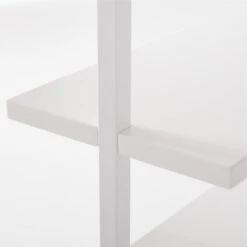 Stairway Wide White Metal Wall Mount Bookshelf 96'' -Home Series Shop Stairway96inWdShelvesWhtAVSSF21