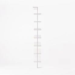 Stairway Wide White Metal Wall Mount Bookshelf 96'' -Home Series Shop Stairway96inWdShelvesWhtSDSSF21