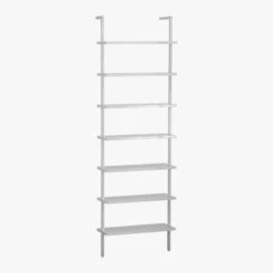 Stairway White Wall-Mounted Bookcase - 96" Height -Home Series Shop StairwayBookcaseWhite3QS12