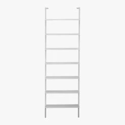 Stairway White Wall-Mounted Bookcase - 96" Height -Home Series Shop StairwayBookcaseWhiteS12
