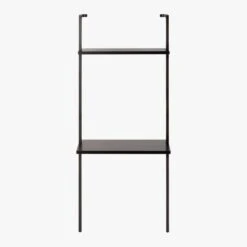 Stairway Black Wall Mount Desk With Shelf 72.5'' -Home Series Shop StairwayDeskBlackShortS18