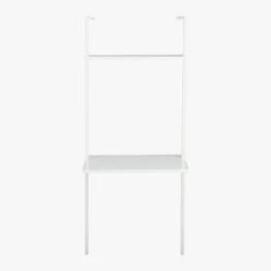 Stairway White Wall Mount Desk With Shelf 72.5'' -Home Series Shop StairwayDeskWhiteShrtF15