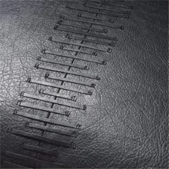 Tack Black Leather Throw Pillow With Down-Alternative Insert 18" -Home Series Shop TackLeatherPillow18x18AV2SSS22