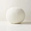 Terre Ivory White Velvet Sphere Throw Pillow -Home Series Shop TerreVelvetIvoryPillowSHS22
