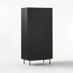 Trace Black Wire Bookcase -Home Series Shop TraceBlkMeshDoorBookcase3QBF20