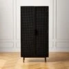 Trace Black Wire Bookcase -Home Series Shop TraceBlkMeshDoorBookcaseSHF20