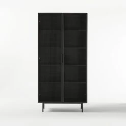 Trace Black Wire Bookcase -Home Series Shop TraceBlkMeshDoorBookcaseSOF20