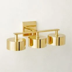 Trada 3-Bulb Polished Brass Wall Sconce Light