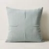 Tuck Silver Blue Linen Throw Pillow With Down-Alternative Insert 20'' -Home Series Shop TuckLnSlvrBluePlw20inSHS23