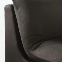 Turn 4-Piece L-Shaped Charcoal Black Sectional Sofa -Home Series Shop TurnArmlessChairRavenAVSSS21