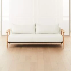 Una Ivory Boucle Sleeper Sofa