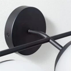 Vega 3 Bulb Black Wall Sconce -Home Series Shop VegaBlack3BulbSconceAVSHF20