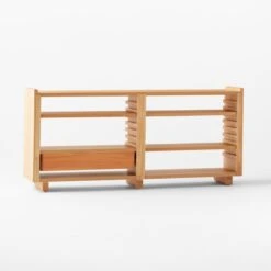 Ventura White Oak Console Table -Home Series Shop VenturaNtchdShrtBkshlf3QBSSS22