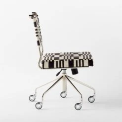 Vicino Black And White Patterned Upholstered Office Chair -Home Series Shop VicinoPatternedChairSDSSS23