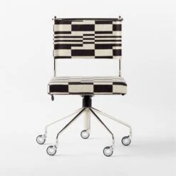 Vicino Black And White Patterned Upholstered Office Chair -Home Series Shop VicinoPatternedChairSOSSS23