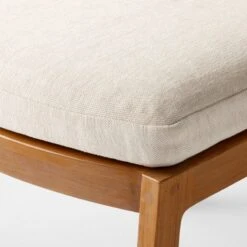 Roc Teak And Rattan Outdoor Dining Chair With Ivory Sunbrella® Cushion -Home Series Shop VitetArmlessDiningChairAV2SSS23