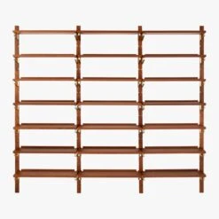 Walnut Modular Triple Shelf 88" -Home Series Shop WalnutMod88TripleShelfF18