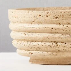 Beige Travertine Citronella Candle -Home Series Shop WhiteTrvrtnCtrnllCandleAVSHS23