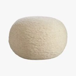Wool Wrap Natural Pouf -Home Series Shop WoolWrapPoufS15