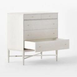 Connoisseur 5-Drawer Whitewashed Oak Wood Dresser Model 1003 -Home Series Shop WtWd1003CnnssrDresser3QAVSSS22